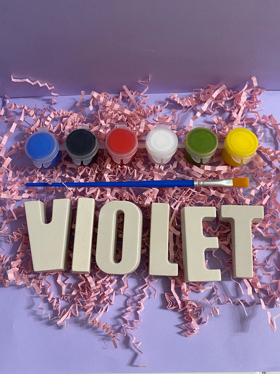Paint your own name craft kit, back to school gifts, craft gift for kids, personalized crafts, custom your gifts, party favors, DIY crafts