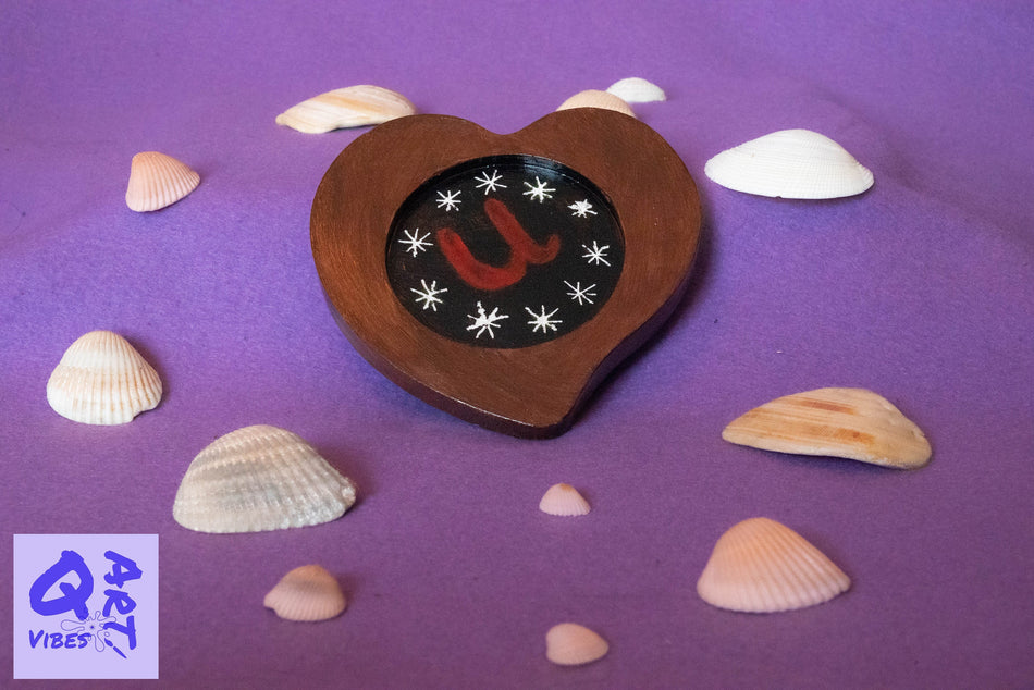 Valentines day special gift - Chocolate heart coaster DIY craft painting Valentine special gift for him or her, fun activity for kids.